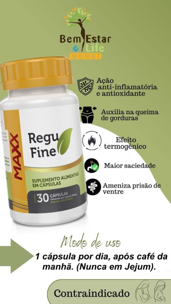 Regu Fine Maxx Termogênico 7x mais potente + Regu Fine Mais 60 cápsulas
