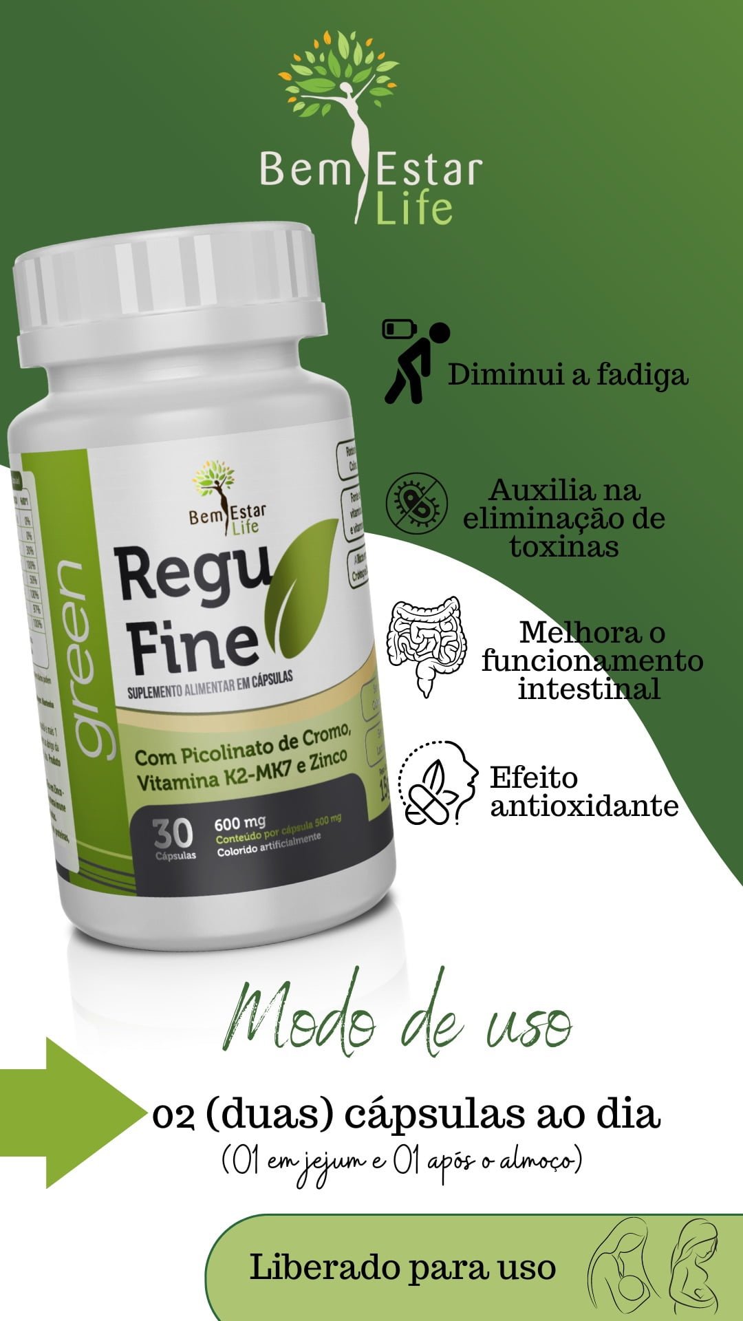 Regu Fine Maxx Termogênico 7x Mais Potente Regu Fine Green Detox Bem Estar Life Bem Estar 1153